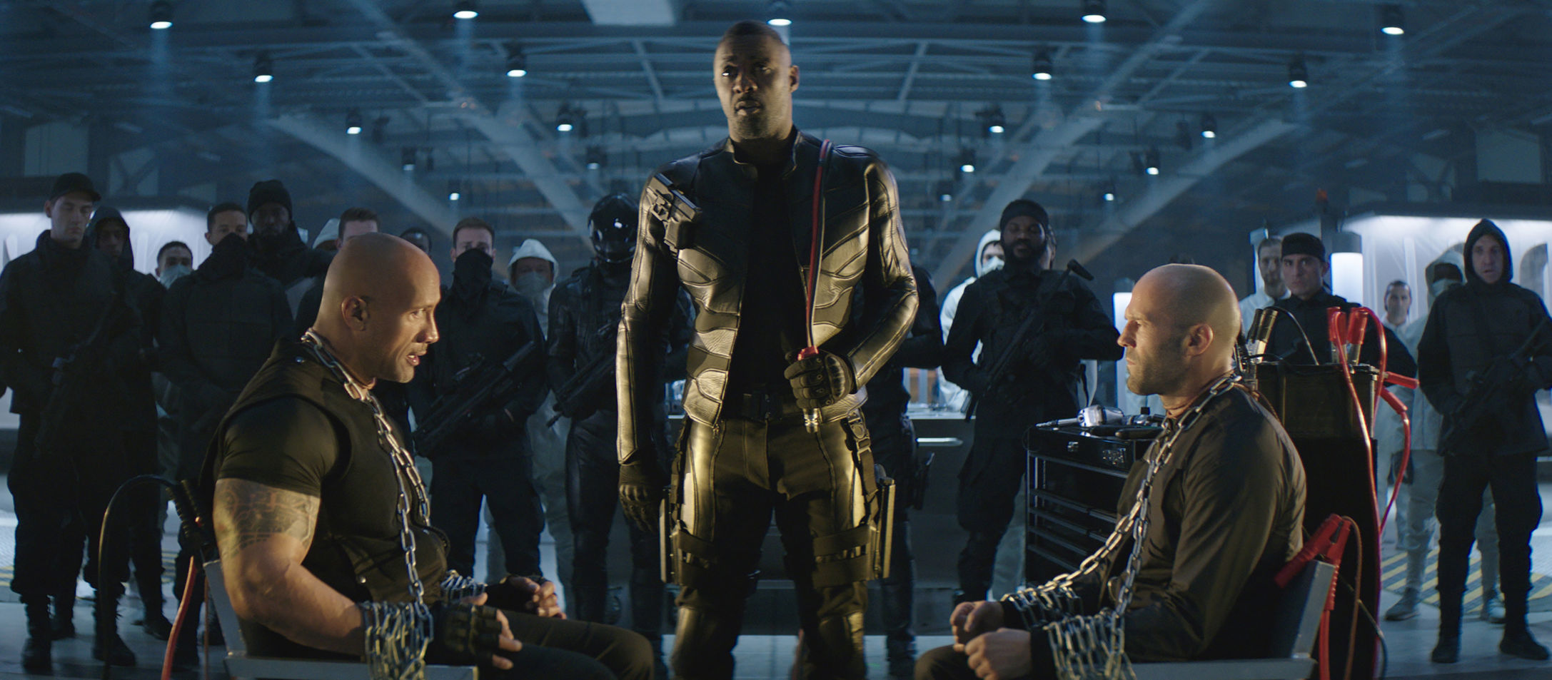 Dwayne Johnson, Idris Elba and Jason Statham